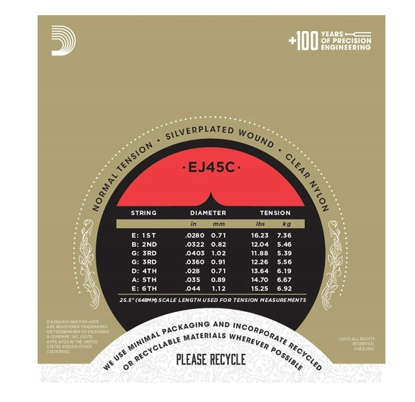 D'addario EJ45C Pro-Arte - struny do gitary klasycznej
