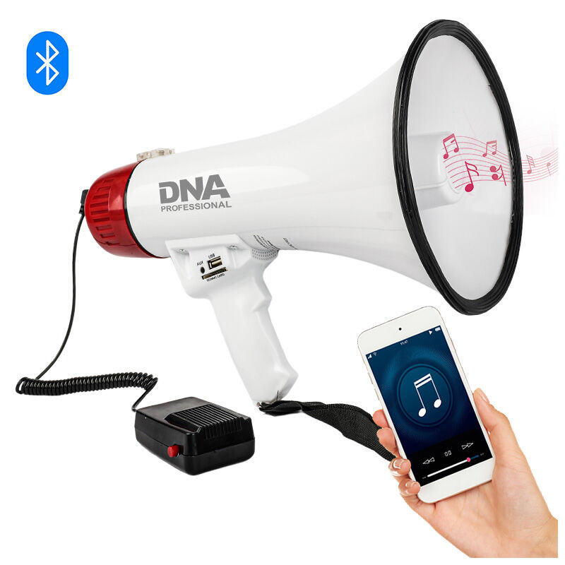 DNA MEGA1 megafon 30W wzmacniacz głosu syrena USB Bluetooth AUX micro SD