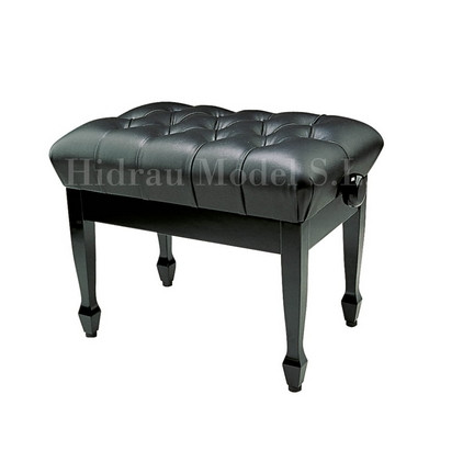 Hidrau Model BC25 - czarny połysk, skóra – ława do pianina