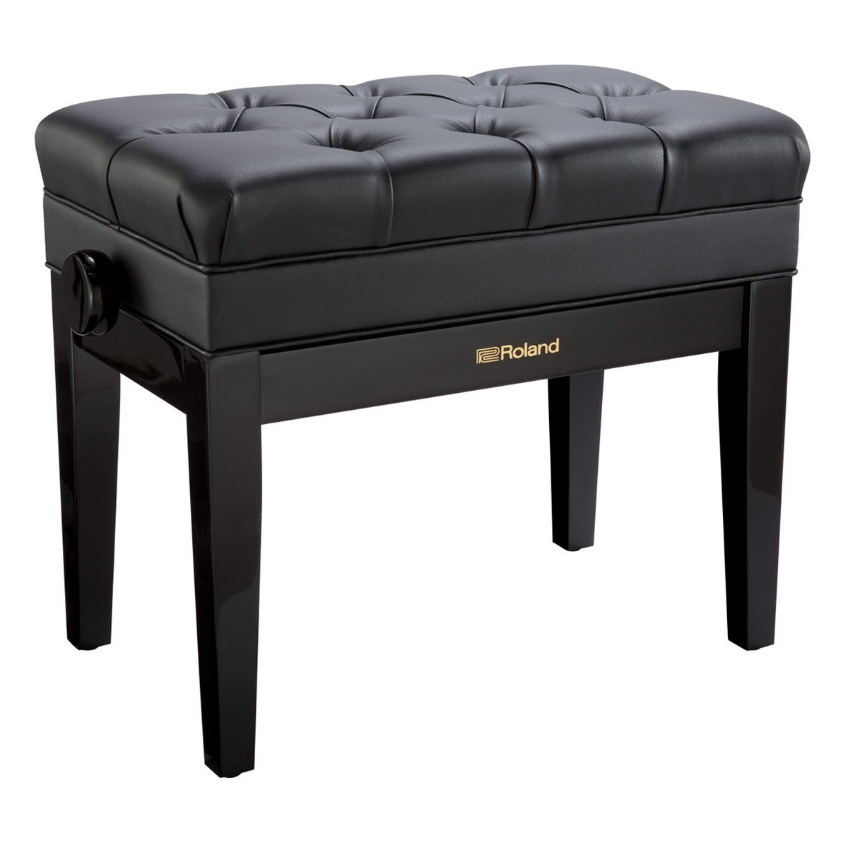 Ława Piano Roland RPB-500PE, polerowany heban ława do pianina połysk regulowana ze schowkiem