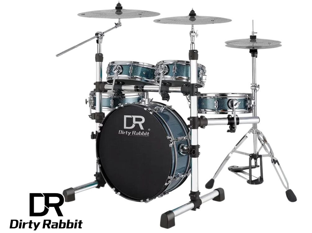 Dirty Rabbit TDB-200-Blue - Przenośny zestaw perkusyjny TDB200 perkusja