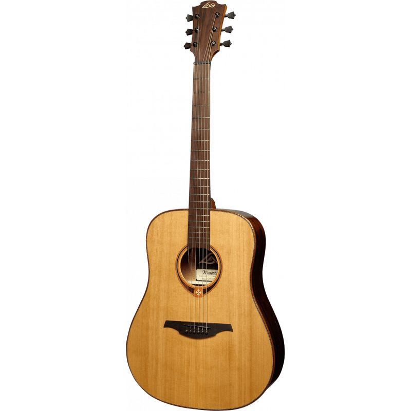 Lag TL118D - gitara akustyczna lity top cedr czerwony - Gitara leworęczna
