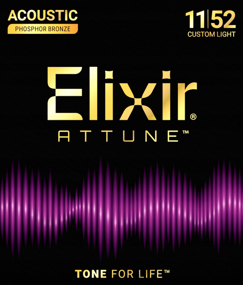 Elixir ATTUNE Phos Bronze Light 12-53 - struny do gitary akustycznej