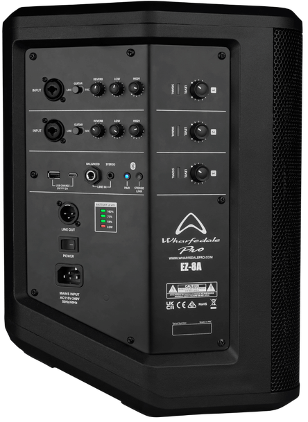 Wharfedale Pro EZ-8A – aktywna kolumna PA 8" z Bluetooth, DSP i zasilaniem bateryjnym - obrazek 6