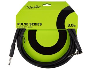 BOSTON GCP-30A - Kabel gitarowy 3,0m wtyki jack 6.3 kątowy > 6.3 prosty